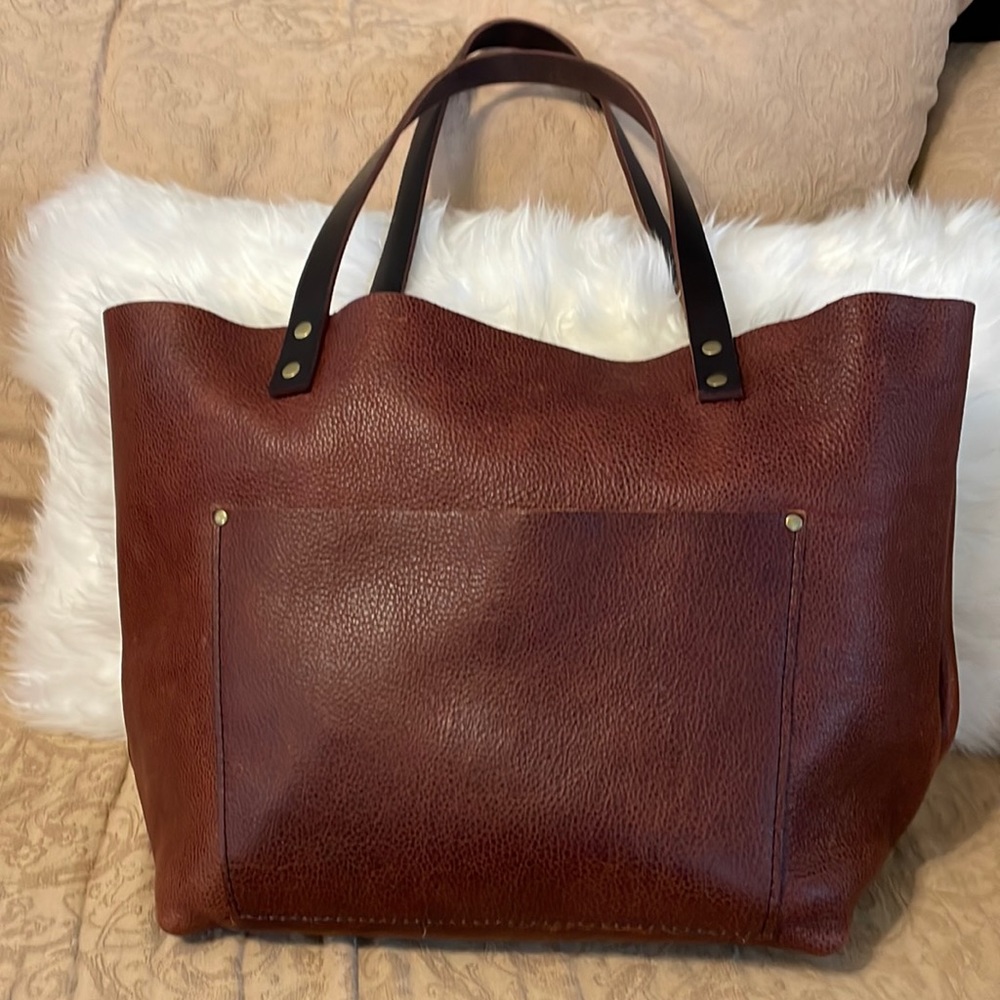 Portland Leather Goods Classic Tote, Large, Nutmeg